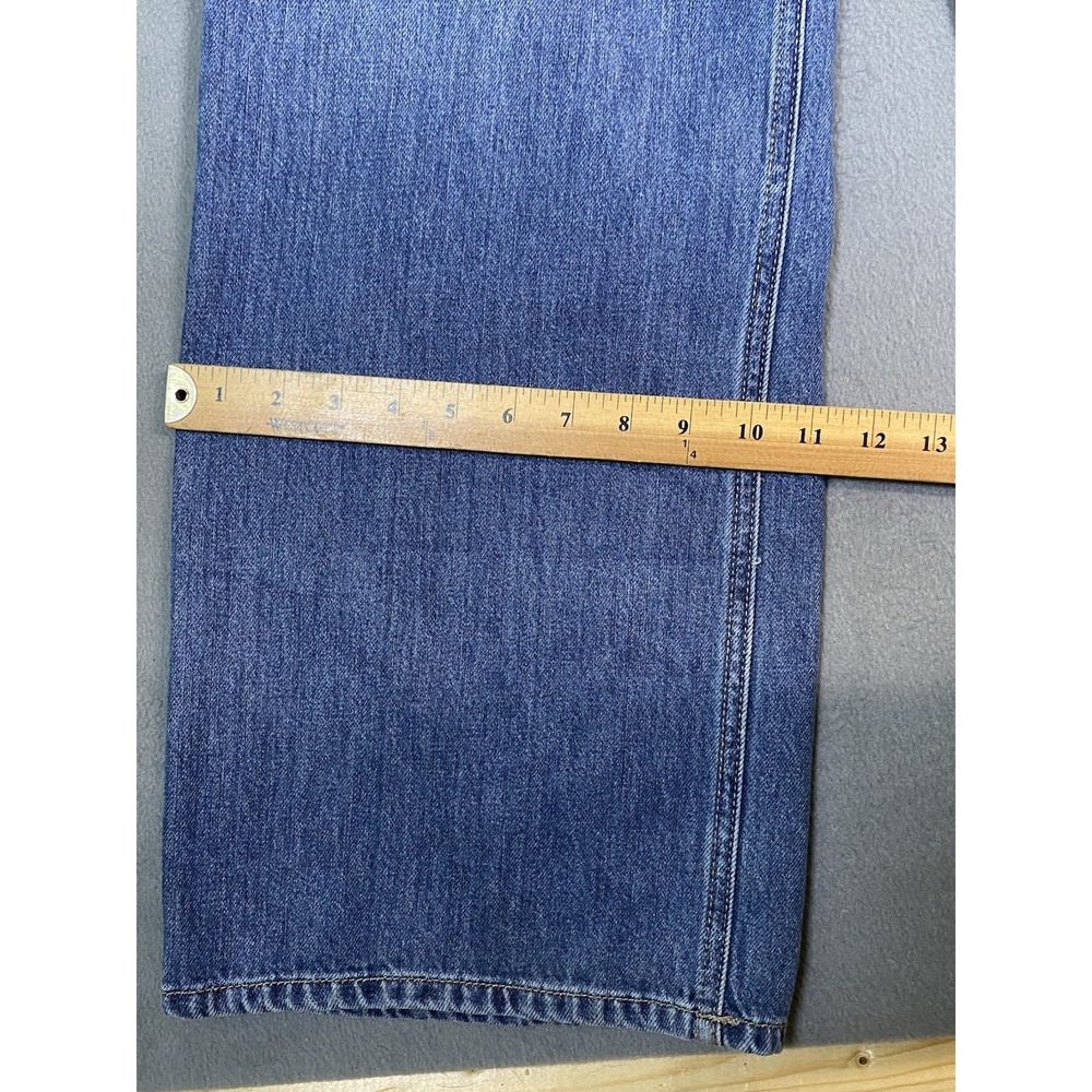NWT Zenana Women's Size 31 High Rise Wide Leg Baggy Jeans Whiskered Med Wash - Picture 5 of 13